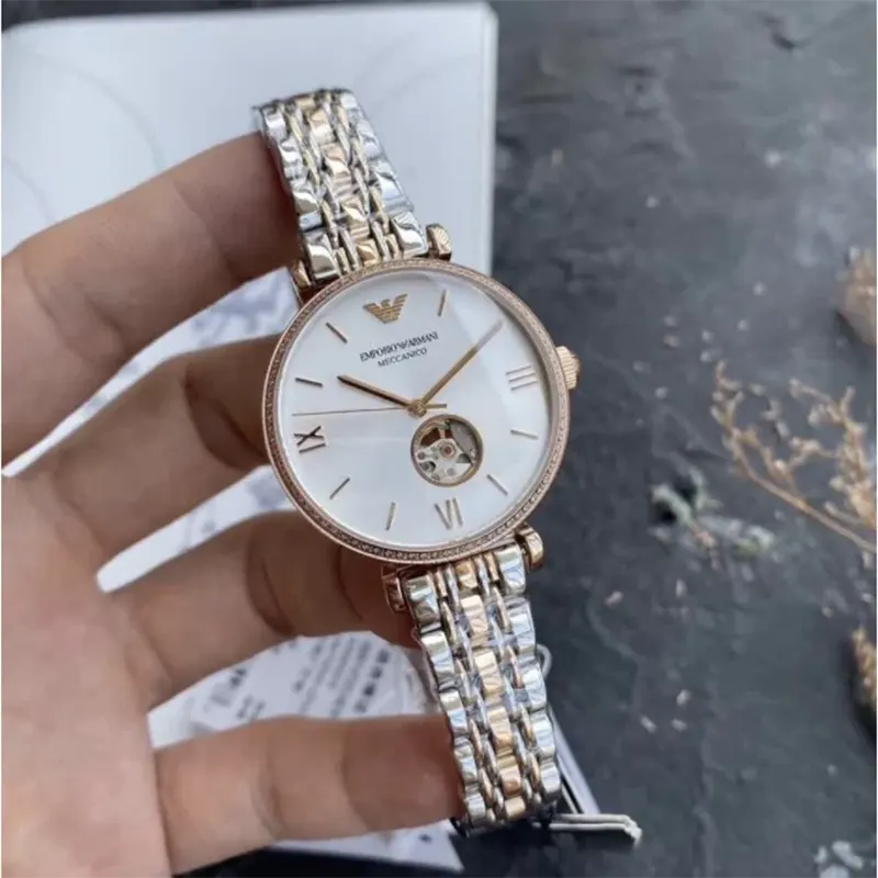 Emporio Armani Automatic Two-tone Ladies Watch- AR60019